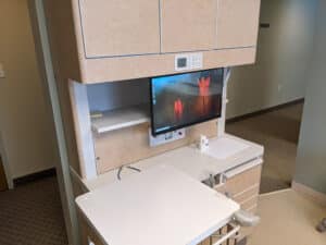 desktop monitor at dentist office - dentistry data storage