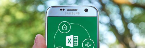 Excel used on a Samsung phone - mobile applications